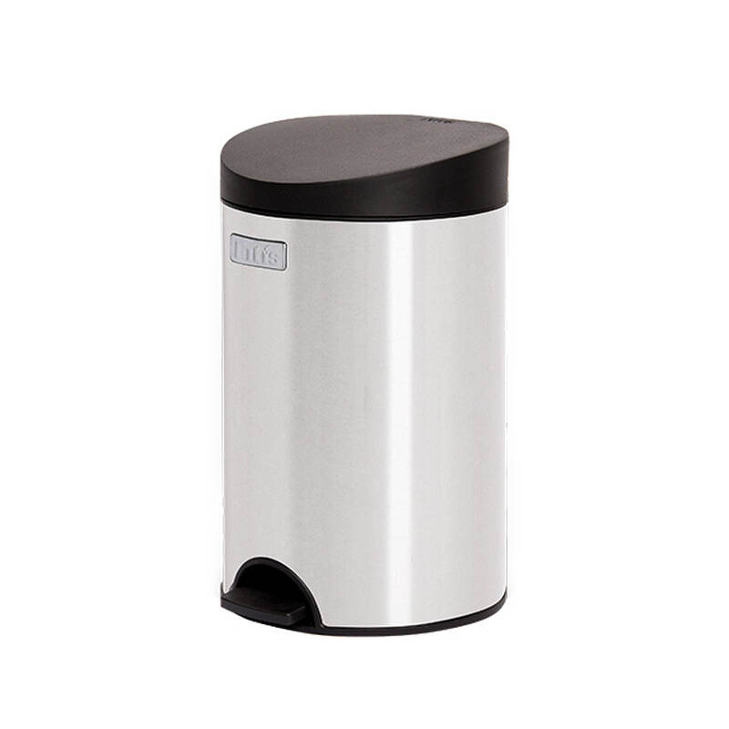 Thùng Rác inox Fitis Premium 12L - Tròn đạp thấp - 3 Màu (Inox mờ, Trắng, Đen) - RPS1-901, RPS1-904, RPS1-903 image number null